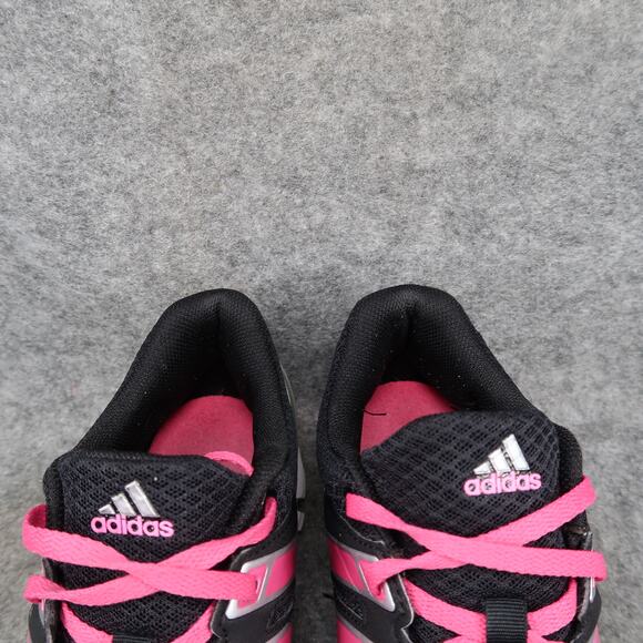 Adidas Shoes Womens 8 Athletic Trainers Running Casual Pink Black Sneaker Falcon - Picture 3 of 11